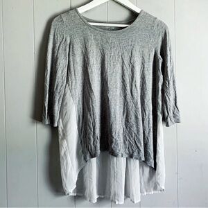 Apt 9 Pleated Sheer Back Hi Lo Top S